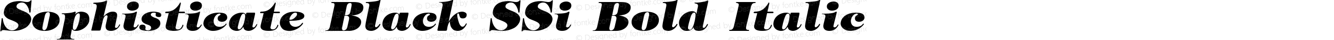 Sophisticate Black SSi Bold Italic