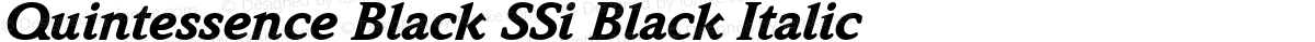 Quintessence Black SSi Black Italic