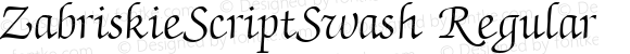 ZabriskieScriptSwash Regular