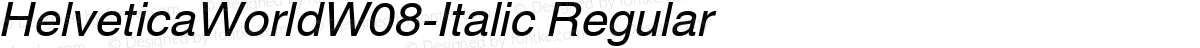 HelveticaWorldW08-Italic Regular