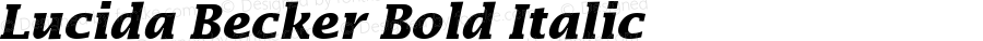 Lucida_Becker_Bold_Italic