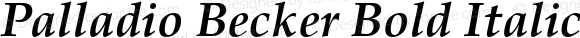 Palladio Becker Bold Italic