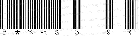 Barcode 3 of 9 Regular