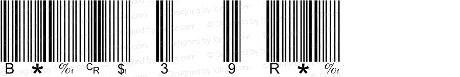 Barcode 3 of 9 Normal