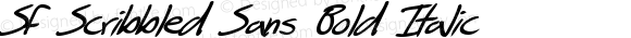 SF Scribbled Sans Bold Italic