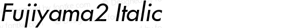 Fujiyama2 Italic