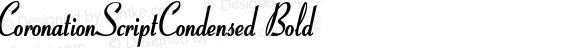 CoronationScriptCondensed Bold