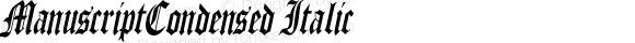 ManuscriptCondensed Italic