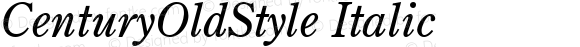 CenturyOldStyle Italic