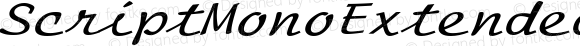 ScriptMonoExtended Italic