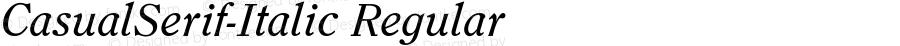 CasualSerif-Italic