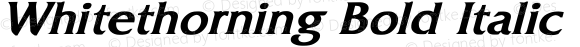 Whitethorning Bold Italic