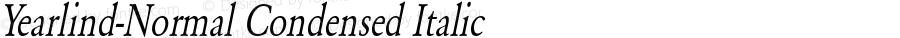 Yearlind-Normal Condensed Italic