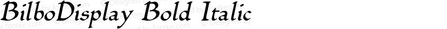 BilboDisplay Bold Italic