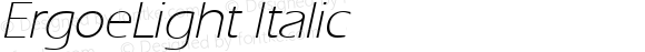 ErgoeLight Italic