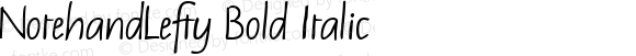 NotehandLefty Bold Italic