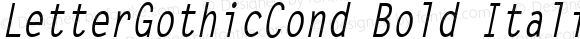 LetterGothicCond Bold Italic