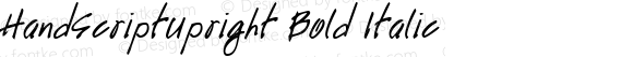 HandScriptUpright Bold Italic