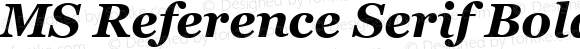 MS Reference Serif Bold Italic