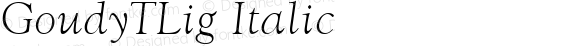 GoudyTLig Italic