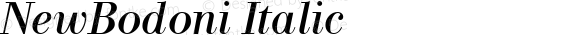 NewBodoni Italic