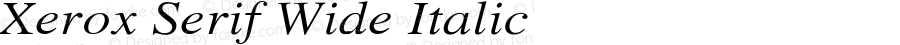 Xerox Serif Wide Italic