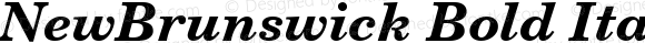 NewBrunswick Bold Italic