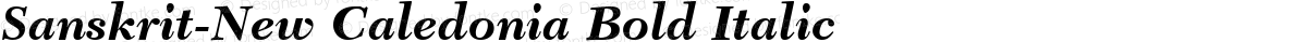 Sanskrit-New Caledonia Bold Italic