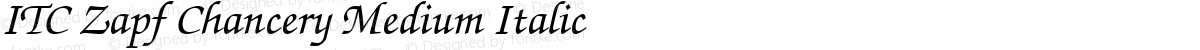 ITC Zapf Chancery Medium Italic