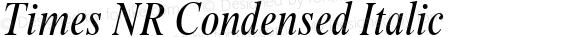 Times NR Condensed Italic