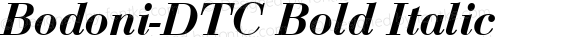 Bodoni-DTC Bold Italic
