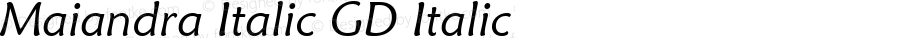 Maiandra Italic GD Italic mfgpctt-v1.86 Sat Aug 17 14:00:31 EDT 1996