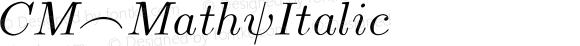 CM_Math Italic