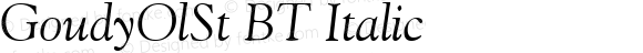 GoudyOlSt BT Italic