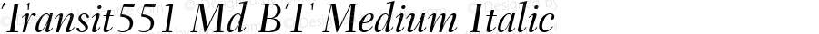 Transitional 551 Medium Italic BT