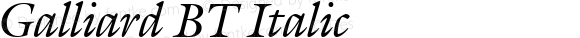 Galliard BT Italic