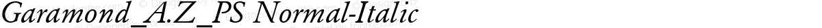 Garamond_A.Z_PS Normal-Italic