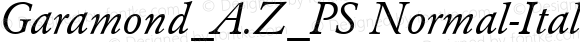 Garamond_A.Z_PS Normal-Italic