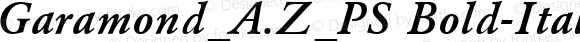 Garamond_A.Z_PS Bold-Italic