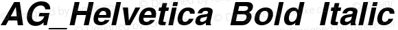 AG_Helvetica Bold Italic