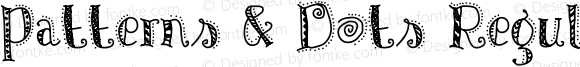 Patterns & Dots Regular Macromedia Fontographer 4.1.5 30/08/00