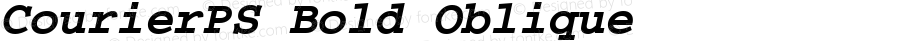 CourierPS Bold Oblique Version 1.3 (Hewlett-Packard)