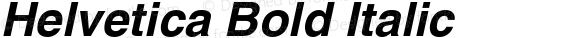 Helvetica Bold Italic