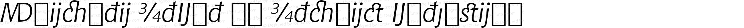 Chianti ItExt BT Italic Extension