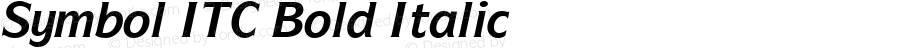 Symbol ITC Bold Italic Altsys Fontographer 3.5  08/09/93