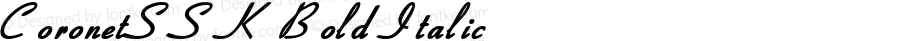 CoronetSSK Bold Italic