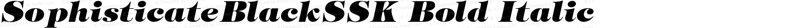 SophisticateBlackSSK Bold Italic