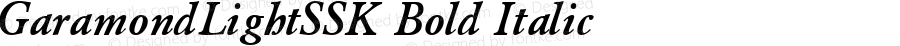 GaramondLightSSK Bold Italic