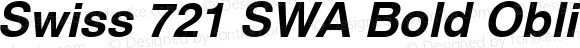 Swiss 721 SWA Bold Oblique