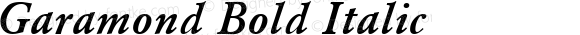Garamond Bold Italic